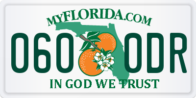 FL license plate 0600DR