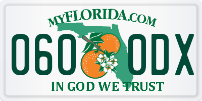 FL license plate 0600DX