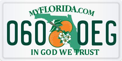 FL license plate 0600EG