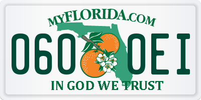 FL license plate 0600EI