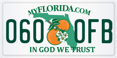 FL license plate 0600FB