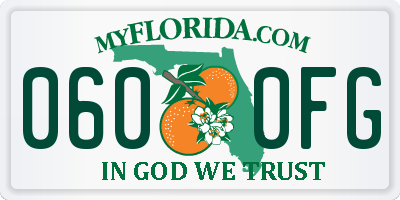 FL license plate 0600FG