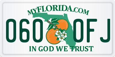 FL license plate 0600FJ
