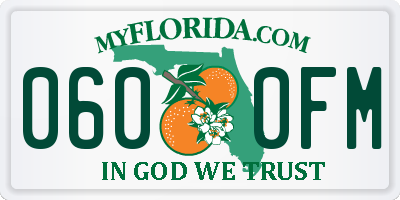FL license plate 0600FM