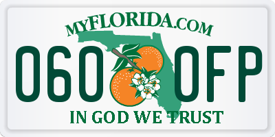 FL license plate 0600FP