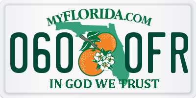 FL license plate 0600FR