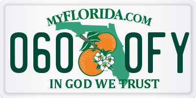 FL license plate 0600FY