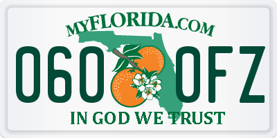 FL license plate 0600FZ