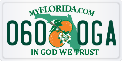 FL license plate 0600GA