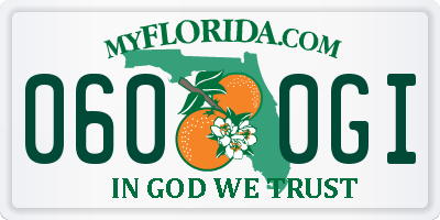 FL license plate 0600GI
