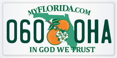 FL license plate 0600HA