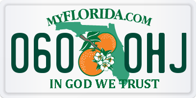 FL license plate 0600HJ