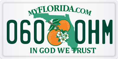 FL license plate 0600HM