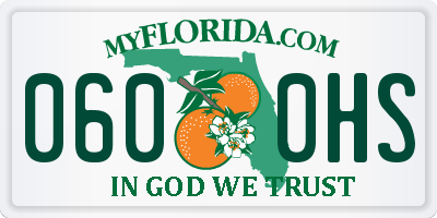 FL license plate 0600HS