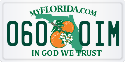 FL license plate 0600IM