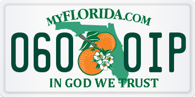 FL license plate 0600IP