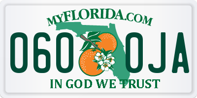 FL license plate 0600JA