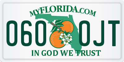 FL license plate 0600JT