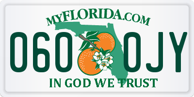 FL license plate 0600JY