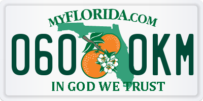 FL license plate 0600KM