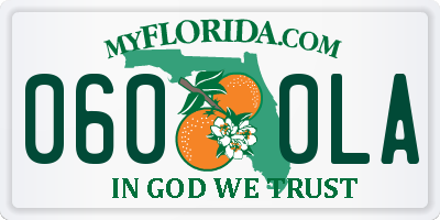 FL license plate 0600LA