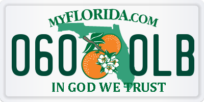 FL license plate 0600LB