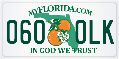 FL license plate 0600LK
