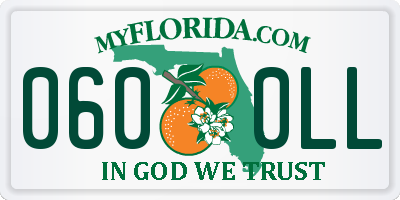 FL license plate 0600LL