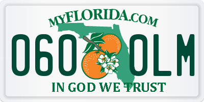 FL license plate 0600LM