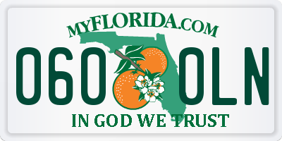 FL license plate 0600LN