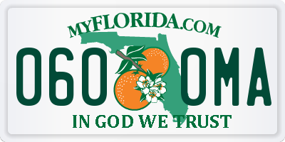 FL license plate 0600MA
