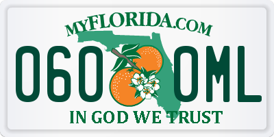 FL license plate 0600ML