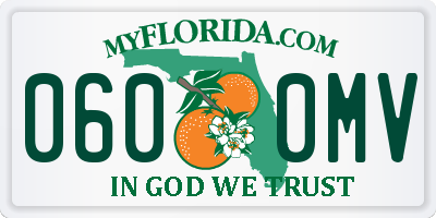 FL license plate 0600MV