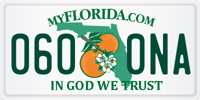 FL license plate 0600NA