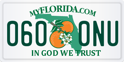 FL license plate 0600NU