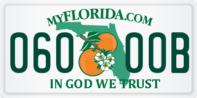 FL license plate 0600OB