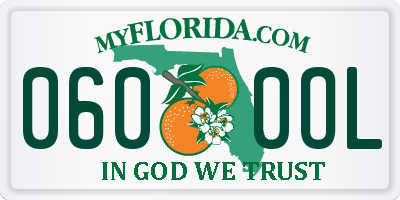 FL license plate 0600OL