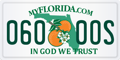 FL license plate 0600OS