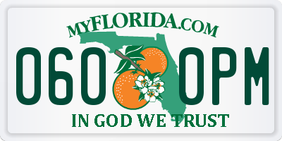 FL license plate 0600PM