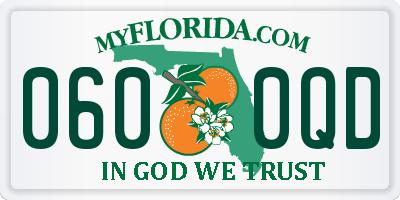 FL license plate 0600QD