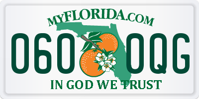 FL license plate 0600QG