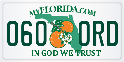 FL license plate 0600RD