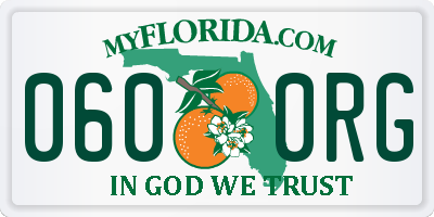 FL license plate 0600RG