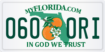 FL license plate 0600RI