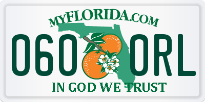 FL license plate 0600RL