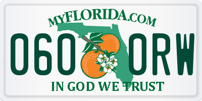 FL license plate 0600RW