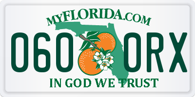 FL license plate 0600RX