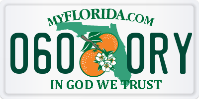 FL license plate 0600RY