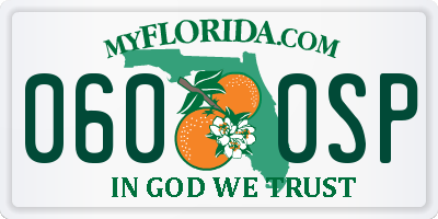 FL license plate 0600SP