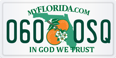 FL license plate 0600SQ